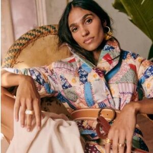 NWT Viral Kalvin Patchwork Jacket by Sezane, size 40/8 US